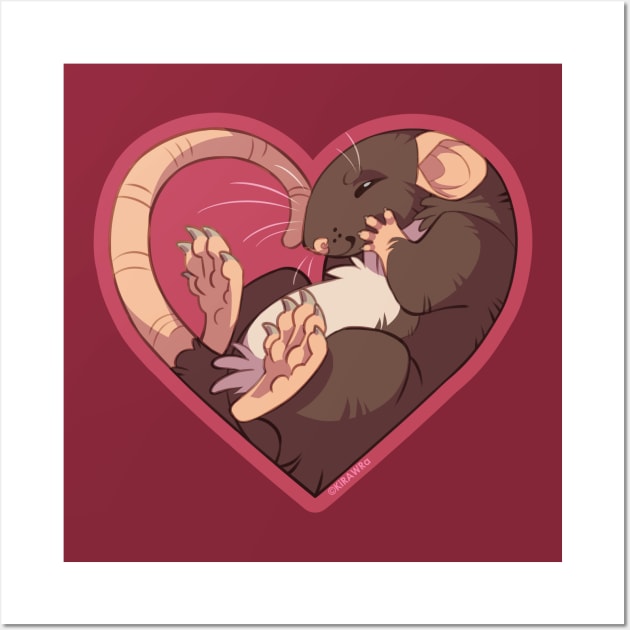 Heart Rat: Self Brown Wall Art by KiRAWRa